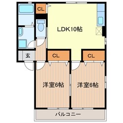 グランドール柳Ａの物件間取画像